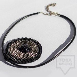 Ръчно изработено колие Zipper Style - млечен път