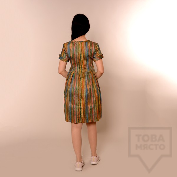 Дизайнерска рокля Review - пъстри раета