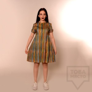 Дизайнерска рокля Review - пъстри раета