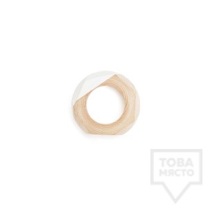 Дървени фасетирани пръстени за салфетки I/TEMS- бели