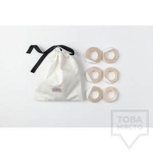 Дървени фасетирани пръстени за салфетки I/TEMS- бели