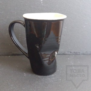 Ръчно изработена порцеланова чаша Korchev Design Studio - big black can