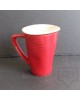 Ръчно изработена порцеланова чаша Korchev Design Studio - big red geometric can