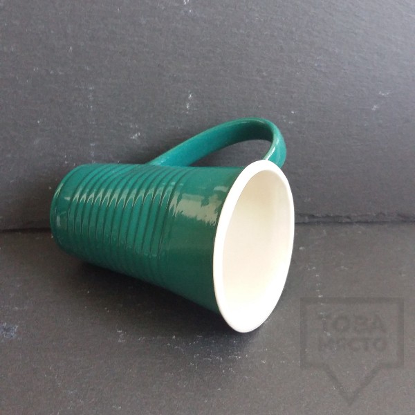 Ръчно изработена порцеланова чаша Korchev Design Studio - big turquoise can