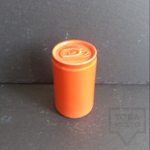 Ръчно изработена порцеланова солница - кенче - Korchev Design Studio - orange