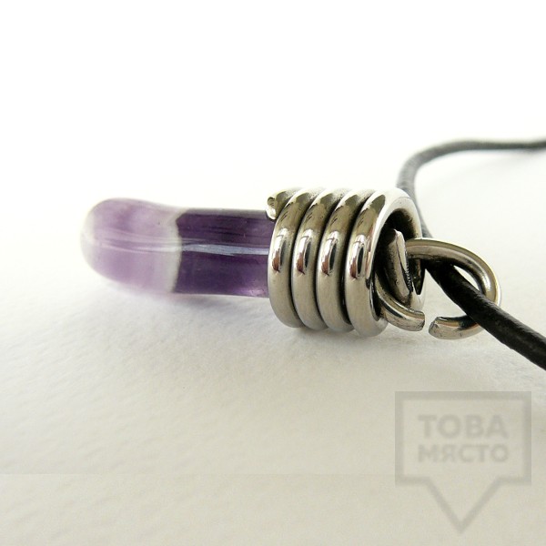 Ръчно изработен медальон Krasi&Iv - аметист