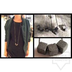 Дизайнерско колие EvaPendientes - кубчета