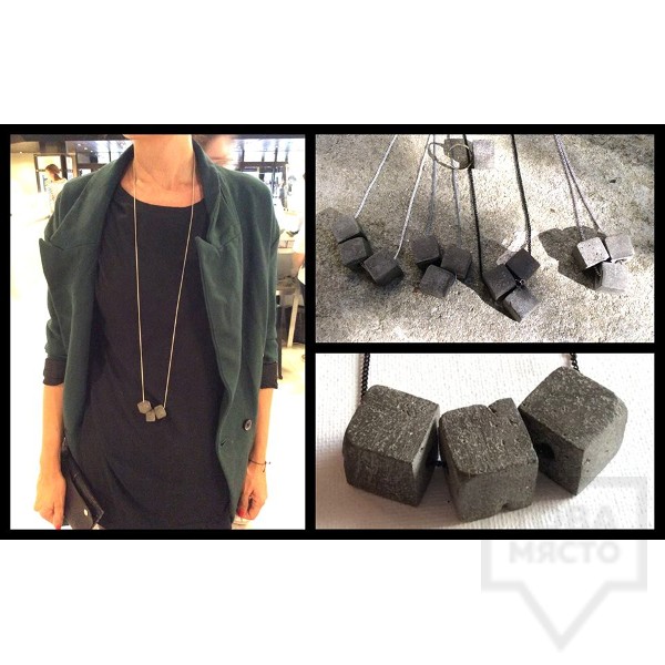 Дизайнерско колие EvaPendientes - кубчета