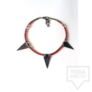 Дизайнерско колие Katano - кристални мъниста Сваровски