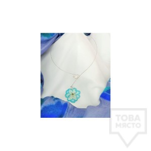 Дизайнерско колие MeganFlo - Жасмин и перли