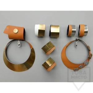 Гривни и Колиета MODO - златен лак и кожа