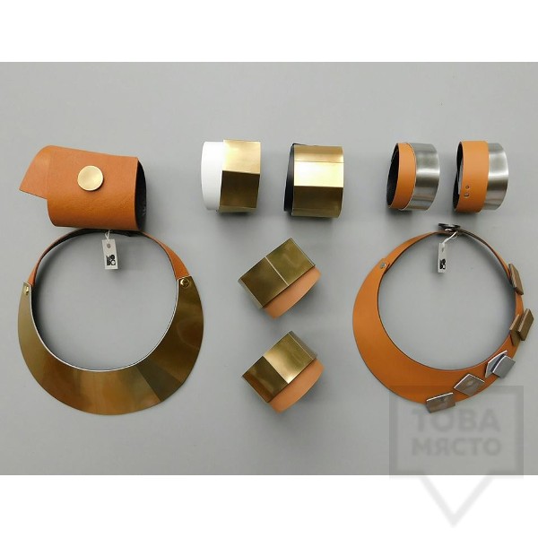 Гривни и Колиета MODO - златен лак и кожа