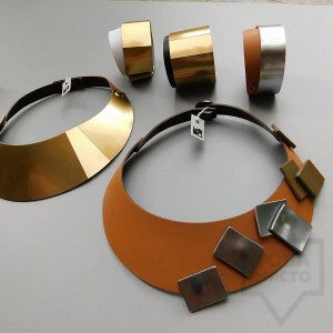 Гривни и Колиета MODO - златен лак и кожа