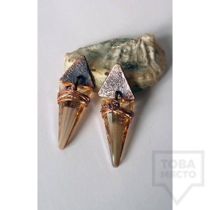 Дизайнерски обеци Katano - кристали Сваровски