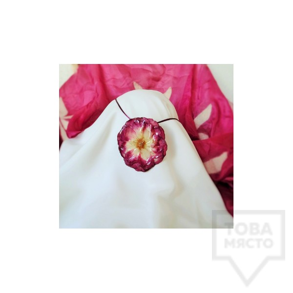 Дизайнерско колие MeganFlo - Триизмерна роза