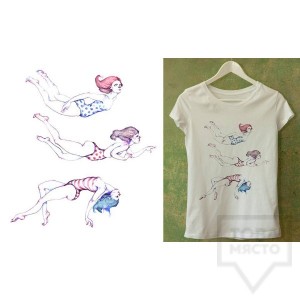 Ръчно рисувана тениска Dreams in Drawings - The Girls