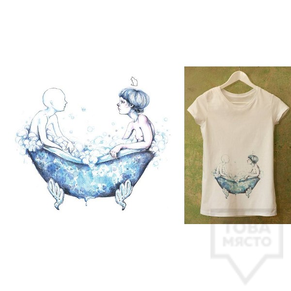 Ръчно рисувана тениска Dreams in Drawings - The Other Self