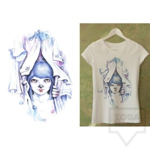 Ръчно рисувана тениска Dreams in Drawings - The Wardrobe