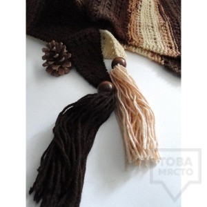 Зимен шал Moxxy - brown triangle