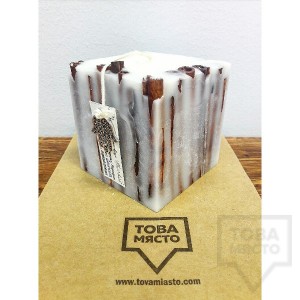 Ръчно изработена свещ От любов - канела