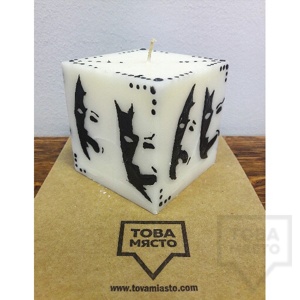 Ръчно изработена свещ От любов - маска